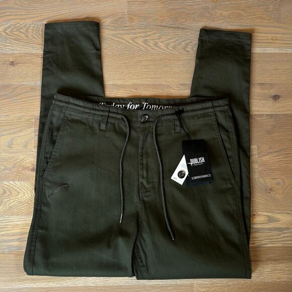 NWT Publish Brand Thorn Stretch Twill Slim Fit Jogger Pants Olive Mens Size 34 - Picture 4 of 8